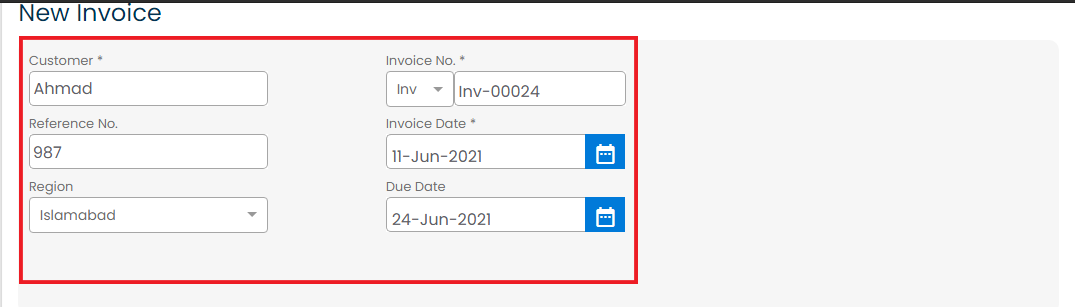 New customer info while creating new invoice