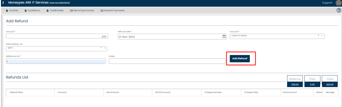 add refund