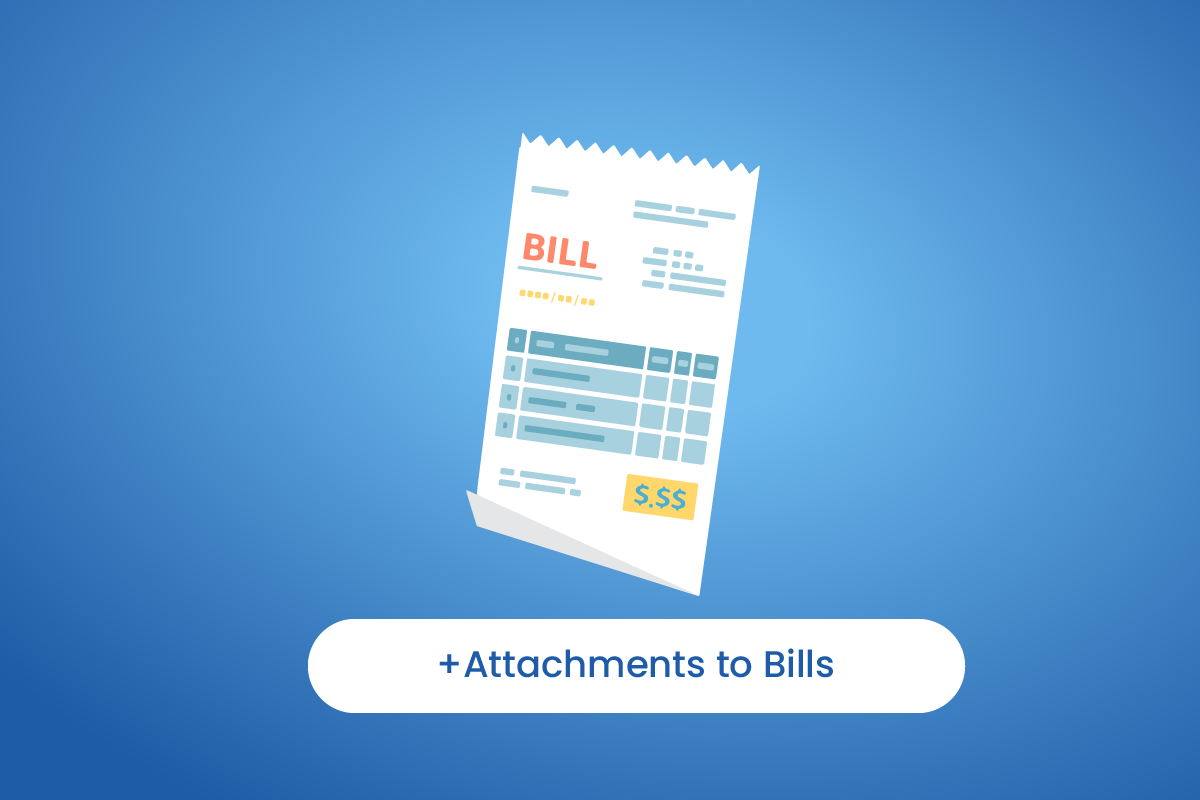How to add attachments to the bill?