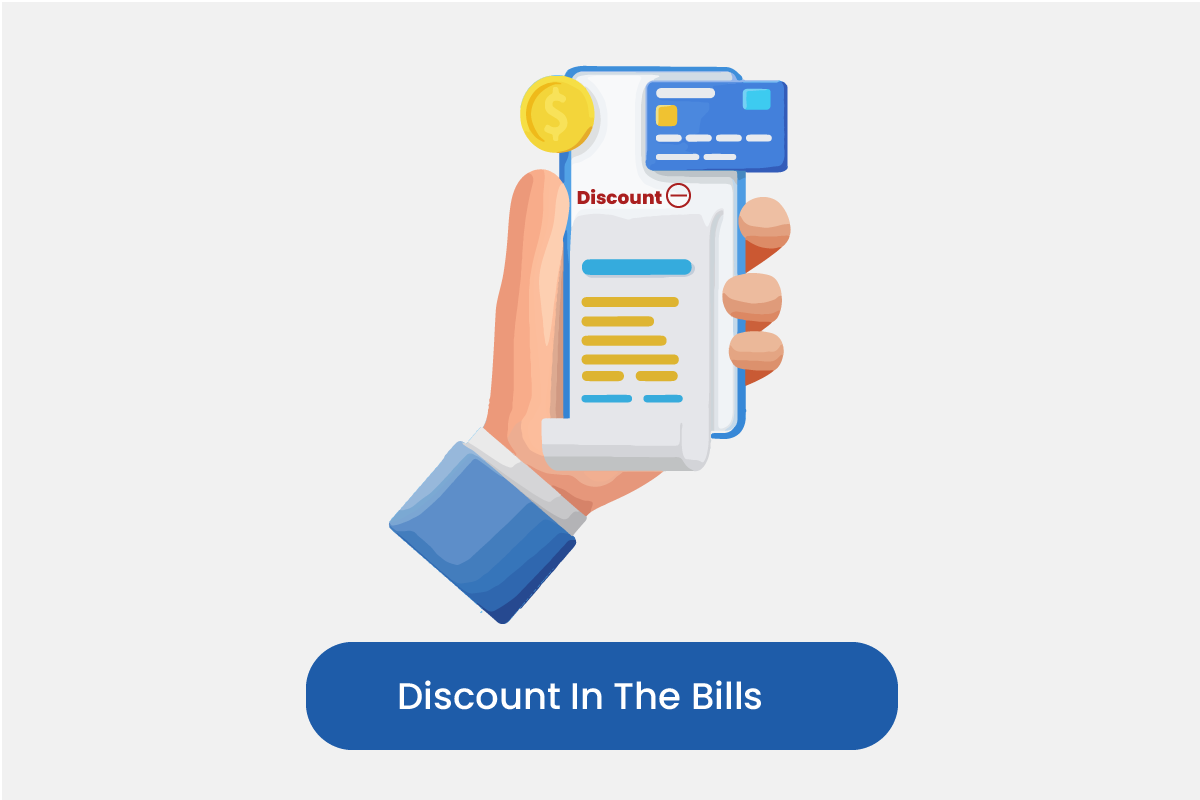 How can I add a discount on the bills