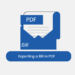 How do I export a bill as PDF
