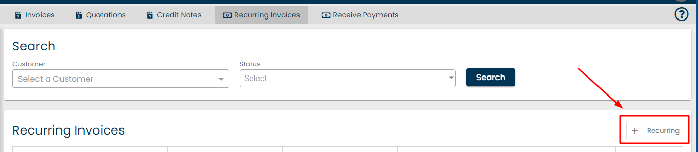add recurring invoices