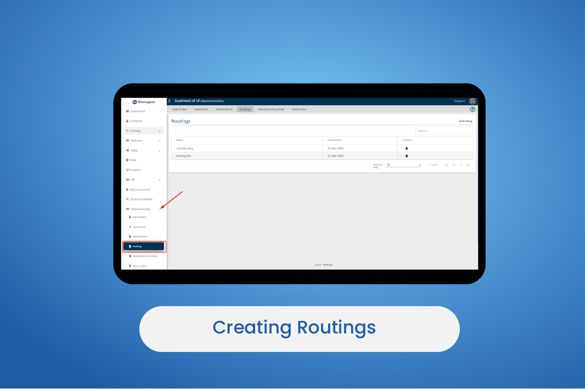 How to create routings
